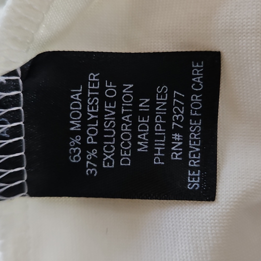 Simply Vera 3/4 Sleeve Cream Balloon Sleeves Elastic Waist Vera Wang Size L - Picture 11 of 11